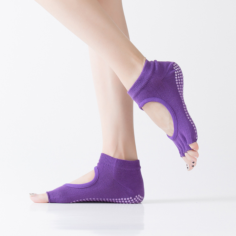 Pilates Yoga Gym - Women Five Toe Backless Pilates Socks