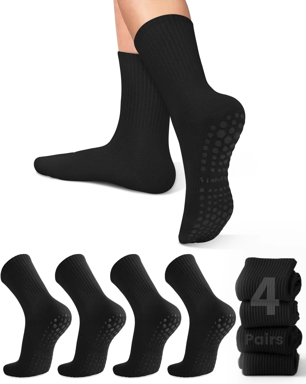 Pilates Yoga Ballet - 4 pairs of women's yoga socks,