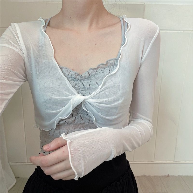 Women's Mesh Ballet Cover Up C - Pilates Yoga Ballet 评论和价格