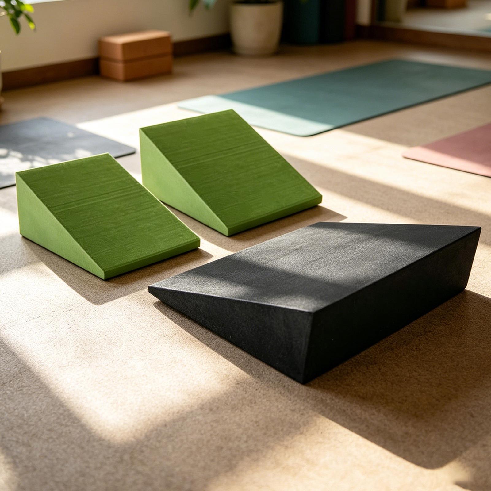 3Pcs Yoga Wedge Blocks EVA Foa - Pilates Yoga Block Exercises 评论和价格